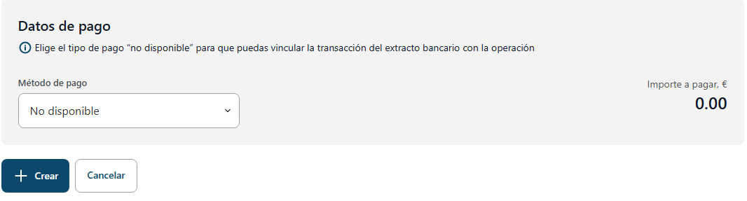 Selección del método de pago