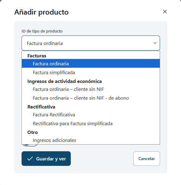 Catálogo de productos y servicios