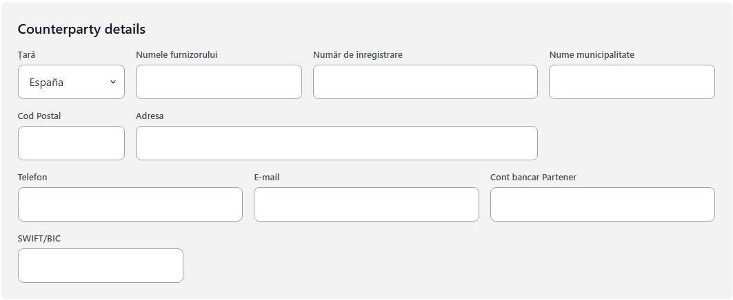Datele clientului